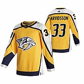 Nashville Predators 33 Viktor Arvidsson Yellow Adidas 2020-21 Reverse Retro Alternate Jersey Dzhi,baseball caps,new era cap wholesale,wholesale hats